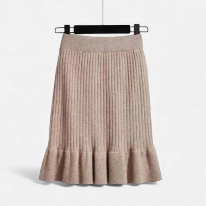 Charles Maison | Women’s High-Waist Ribbed Knitted Skirt