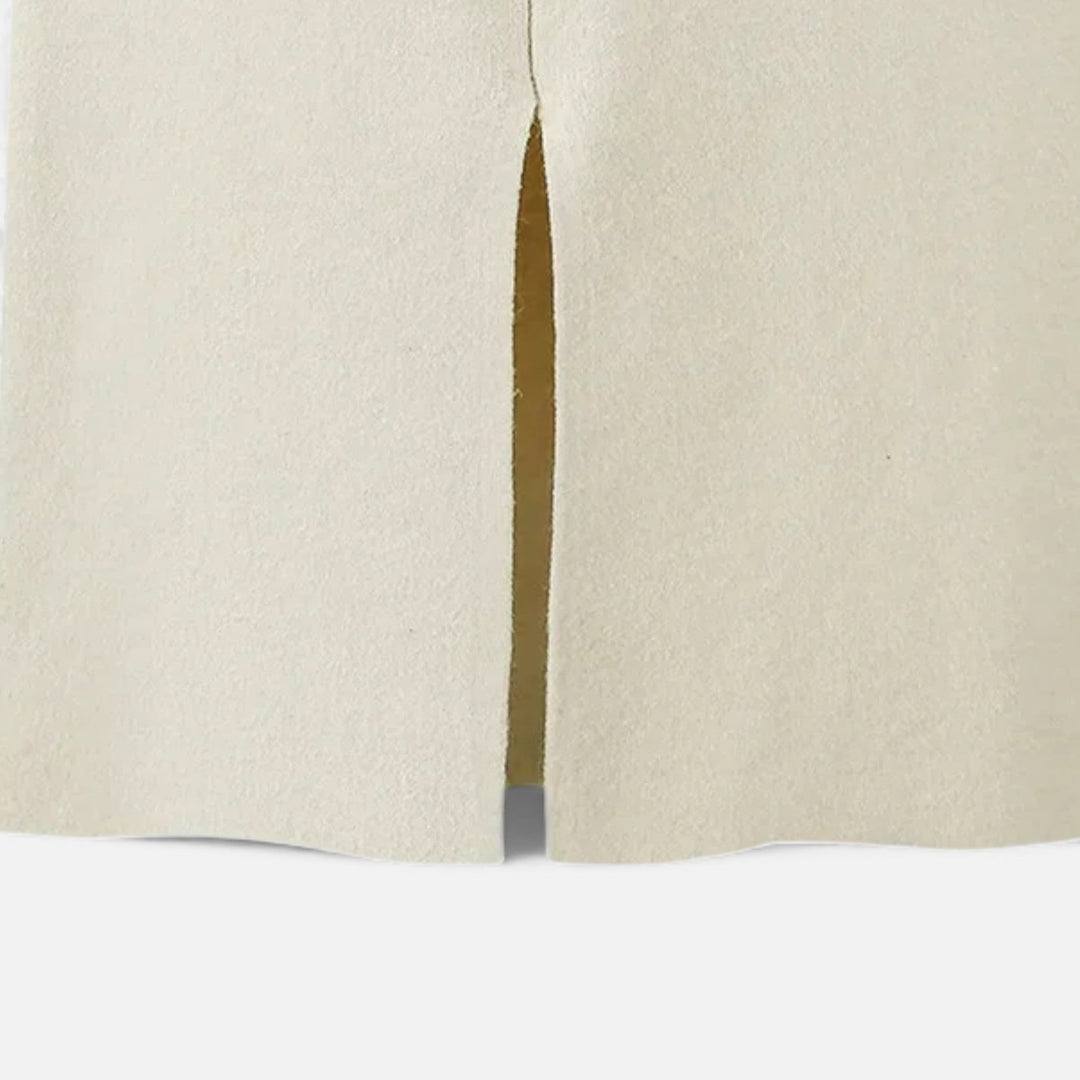 Charles Maison | Women’s Wool A-Line Split Midi Skirt