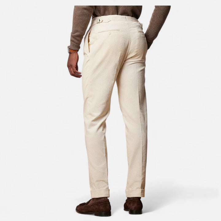 Charles Maison | Men’s Tailored White Cotton-Blend Trousers