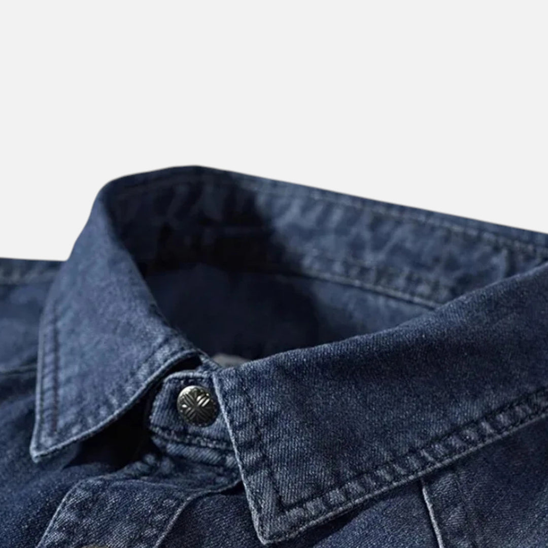 Charles Maison | Men’s Loose-Fit Denim Shirt for Autumn/Winter