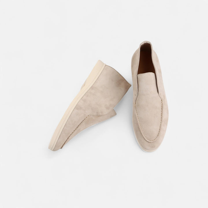 Charles Maison | Men’s Suede Mule Loafers in Heritage Camel