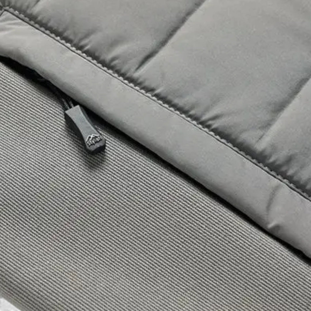 Charles Maison | Men’s Quilted Down Jacket with Stand-Up Collar