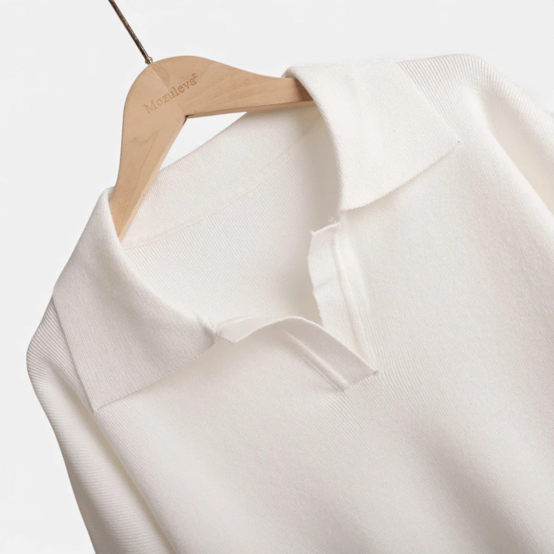 Charles Maison | Women’s Cashmere-Feel Polo Lounge Set with Elegant Knit Detail