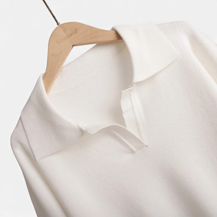 Charles Maison | Women’s Cashmere-Feel Polo Lounge Set with Elegant Knit Detail