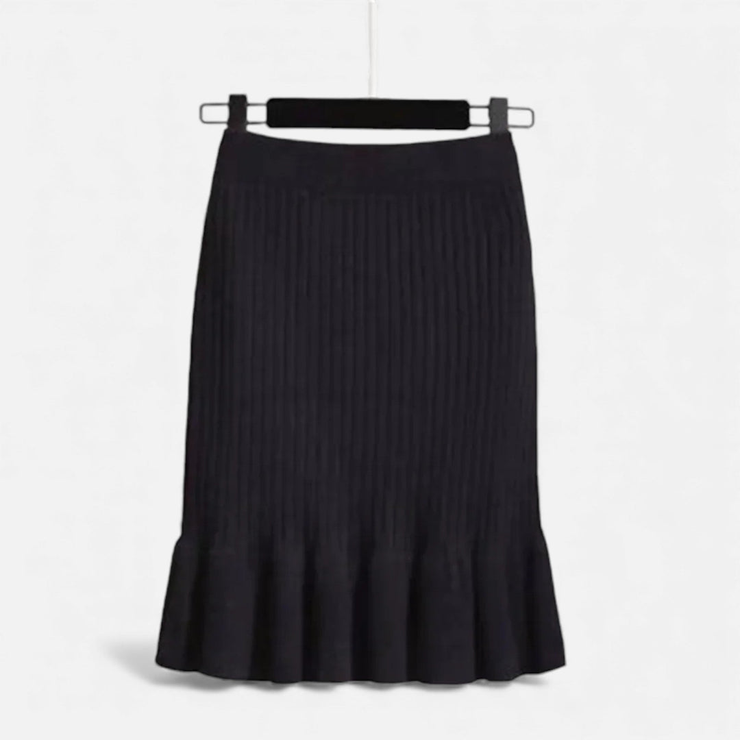 Charles Maison | Women’s High-Waist Ribbed Knitted Skirt