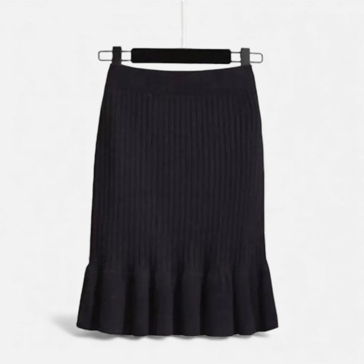 Charles Maison | Women’s High-Waist Ribbed Knitted Skirt