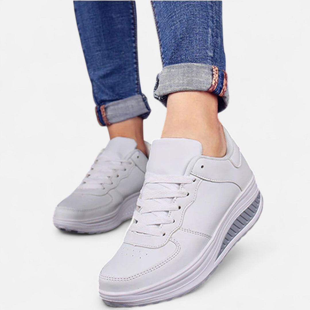 Charles Maison | Women’s Leather Wedge Sneakers Édition Élégance