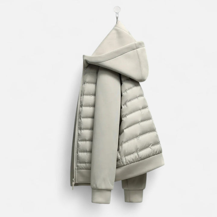 Charles Maison | Men’s Hooded Down Jacket – Spliced Quilted Style