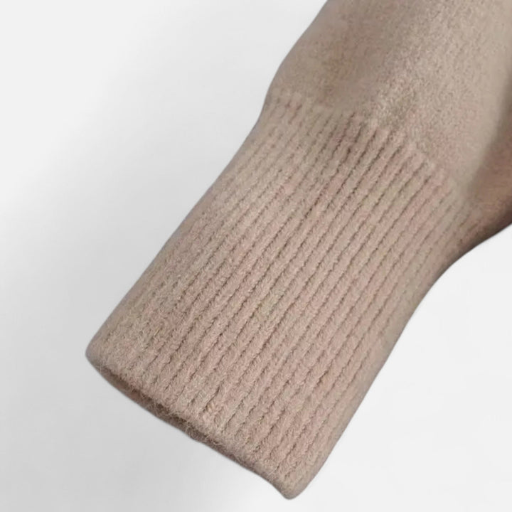 Charles Maison | Women’s Thick Knit Cardigan – V-Neck Autumn Warmth