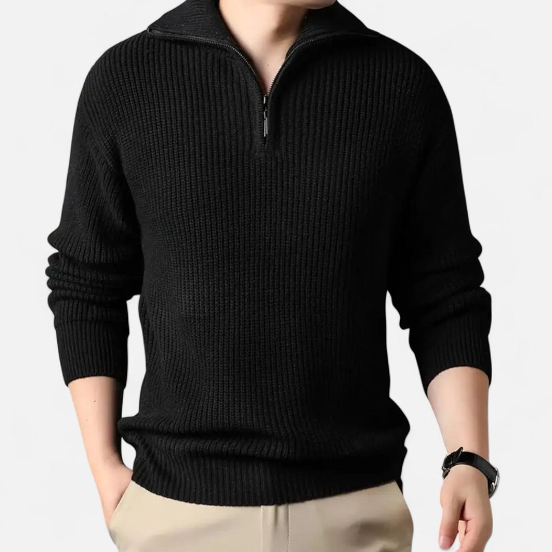 Charles Maison | Men’s Wool-Blend Half-Zip Sweater