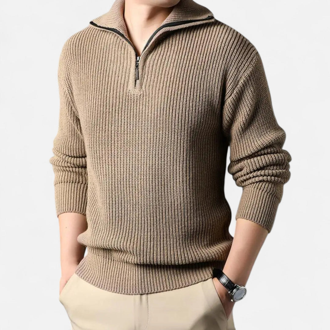 Charles Maison | Men’s Wool-Blend Half-Zip Sweater