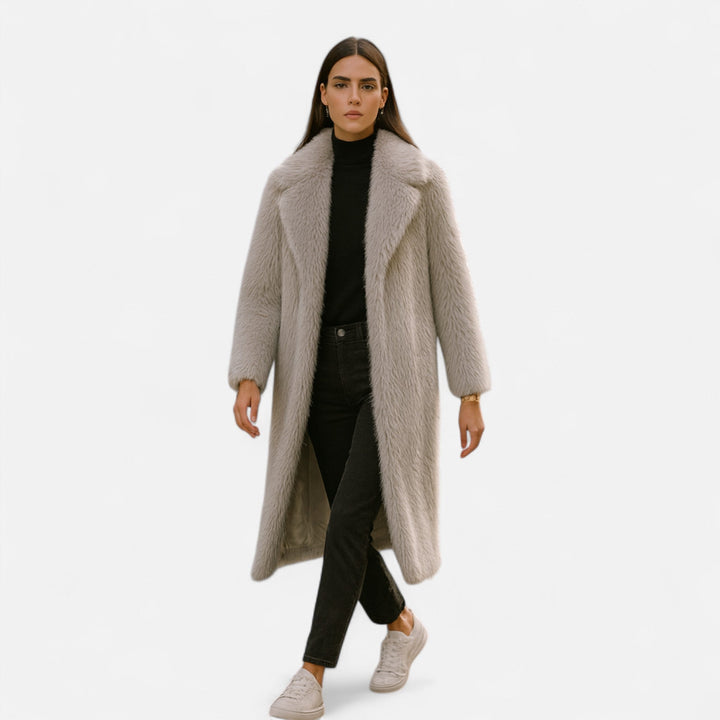 Charles Maison | Women’s Long Faux Fur Overcoat