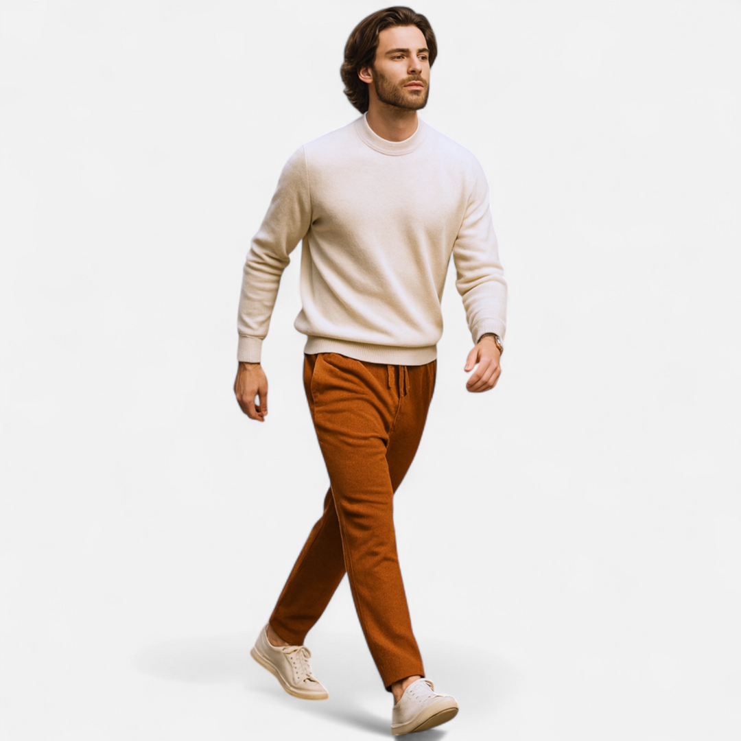 Charles Maison | Men’s Merino Wool Knitted Trousers