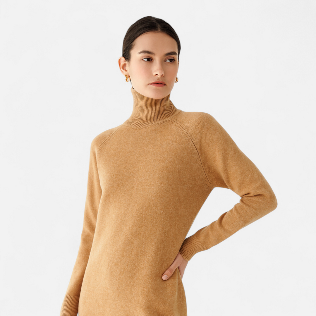 Charles Maison | Women's Merino Wool & Cashmere Mock-Neck Sweater