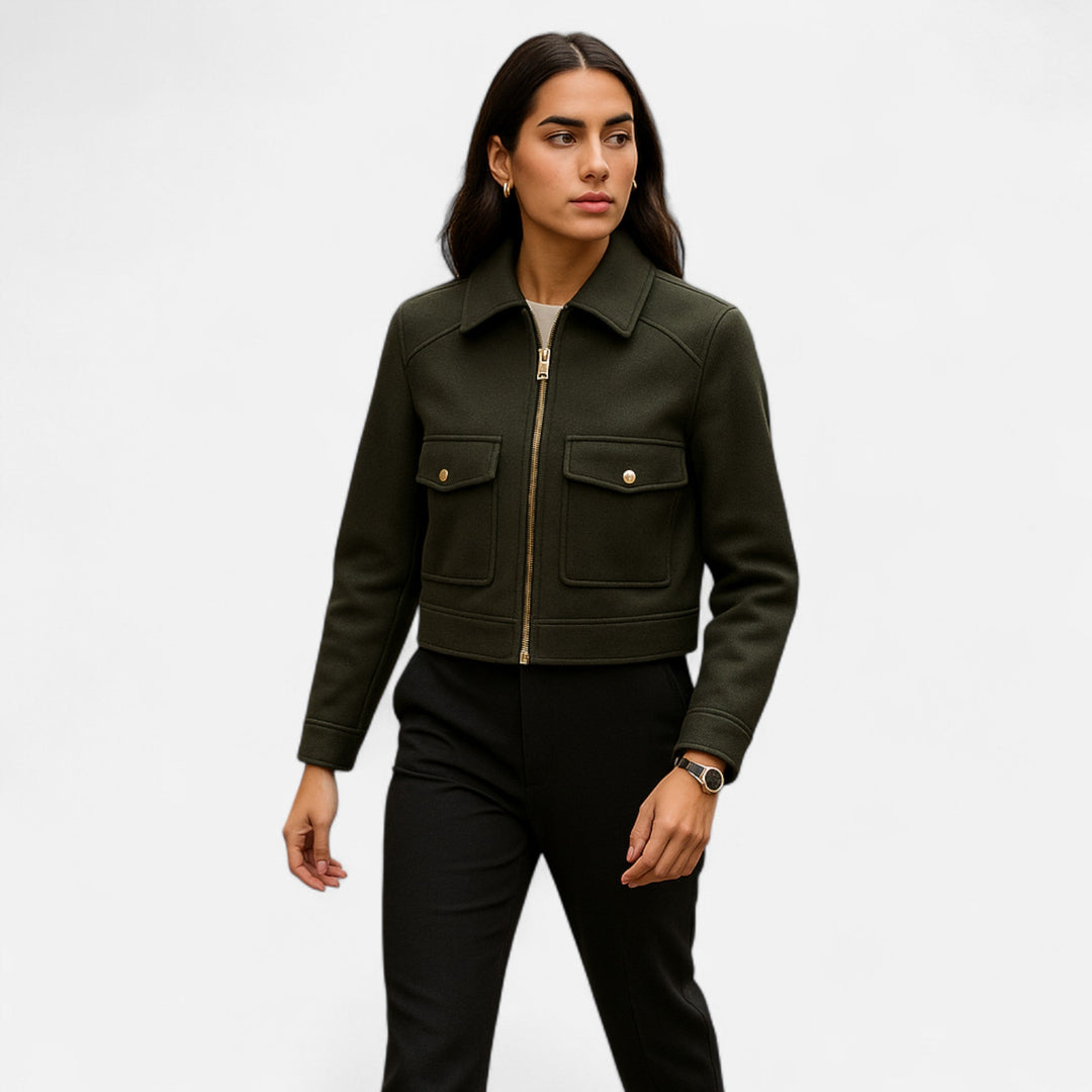 Charles Maison | Women’s Elegant Winter Zip Jacket