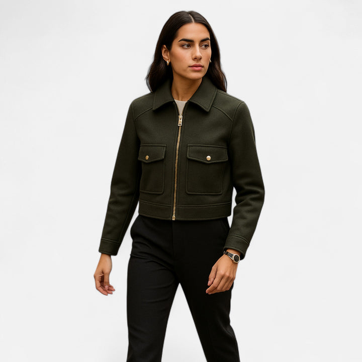 Charles Maison | Women’s Elegant Winter Zip Jacket