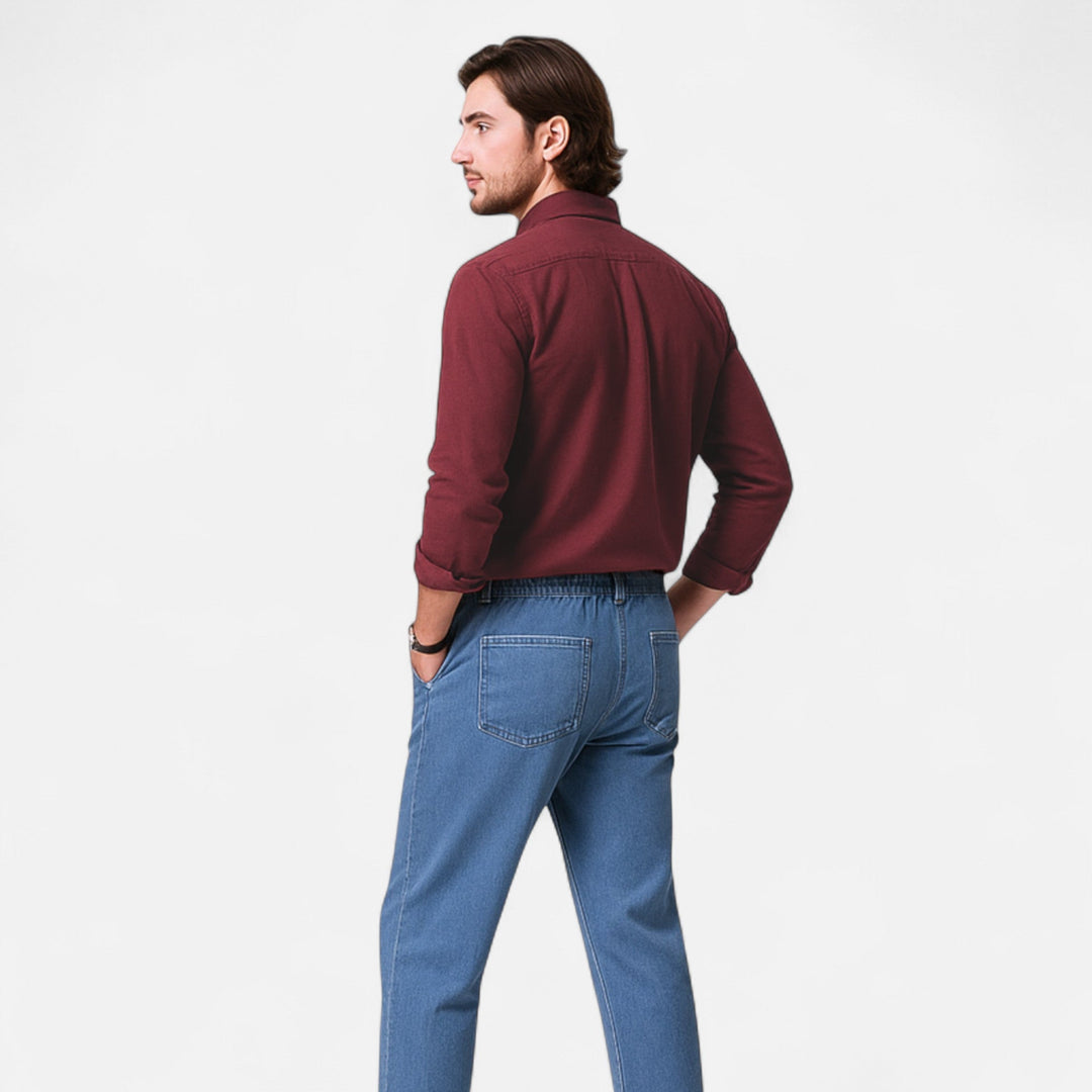 Charles Maison | Men’s Solid Long-Sleeve Business Shirt
