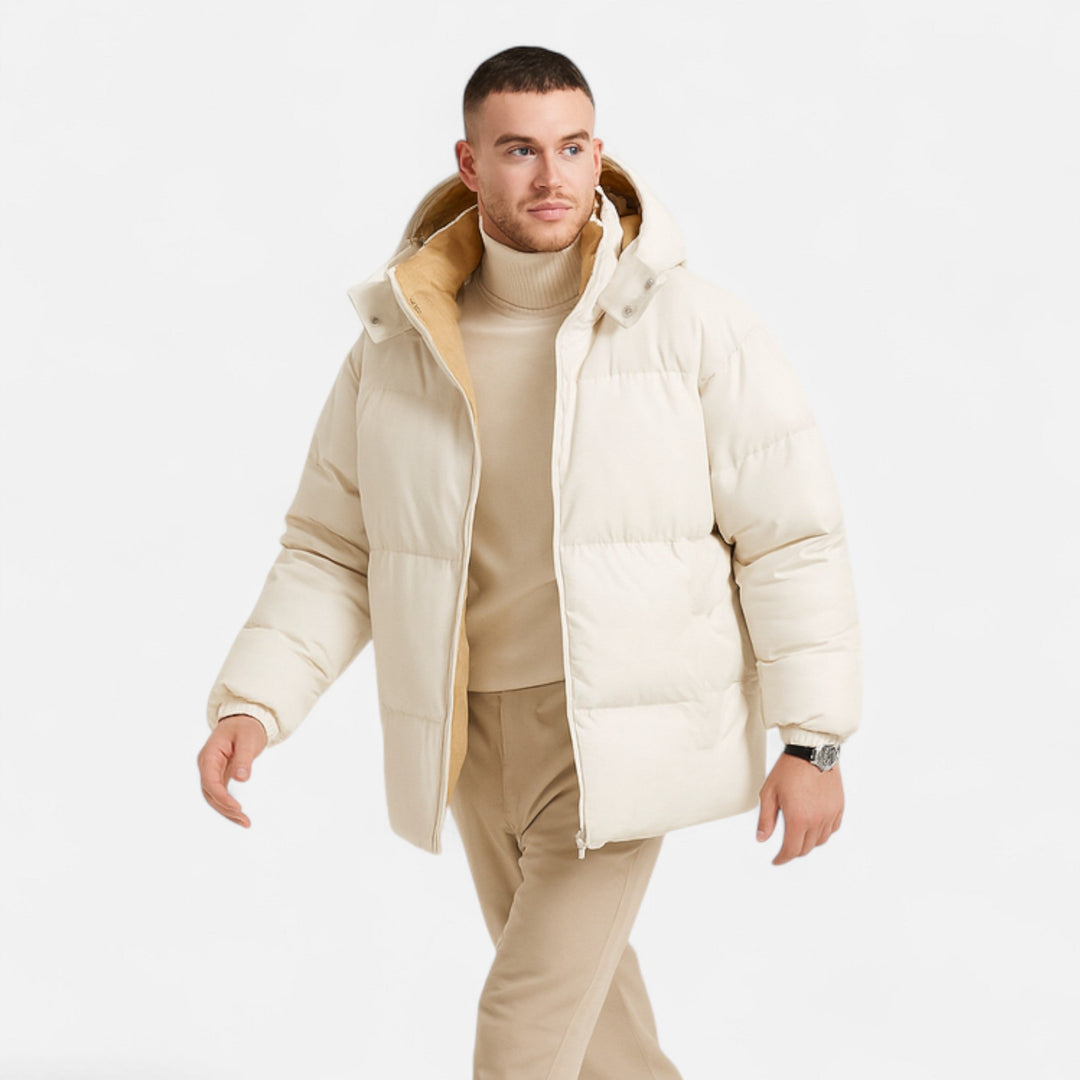 Charles Maison | Men’s Detachable-Hood Padded Jacket