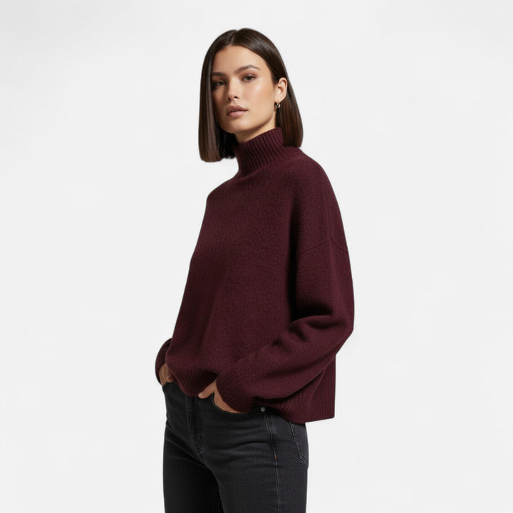 Charles Maison | Women’s Vintage Turtleneck Sweater – Classic Winter Warmth
