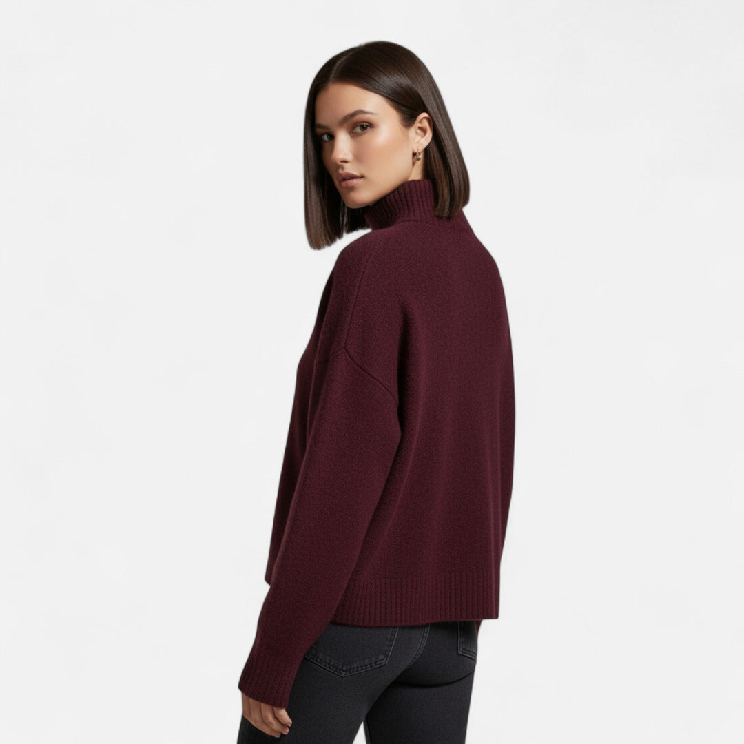 Charles Maison | Women’s Vintage Turtleneck Sweater – Classic Winter Warmth