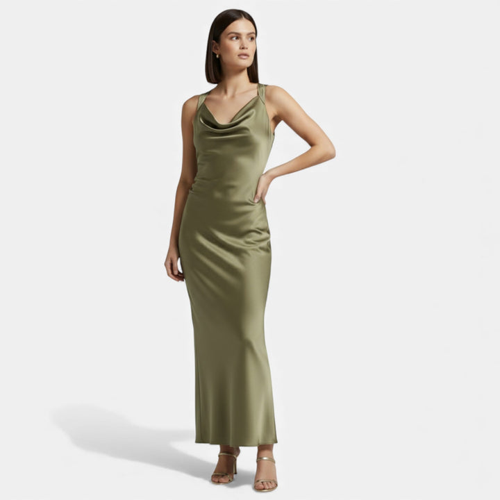 Charles Maison | Women’s Satin Slip Midi Dress