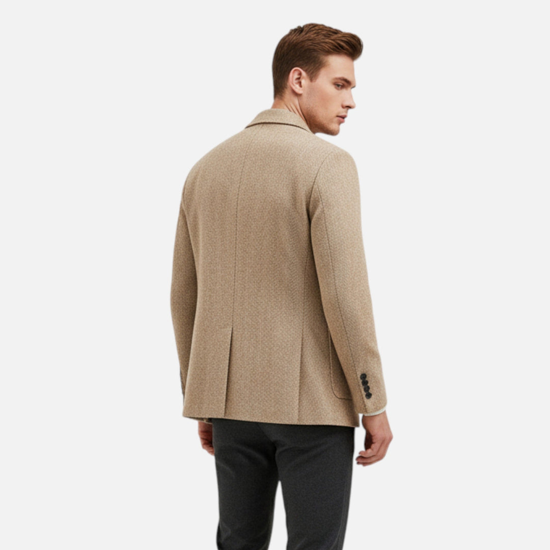 Charles Maison | Men’s Wool Blend Jacket – Business Lapel Elegance