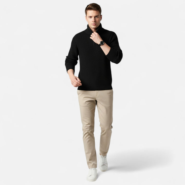 Charles Maison | Men’s Wool-Blend Half-Zip Sweater