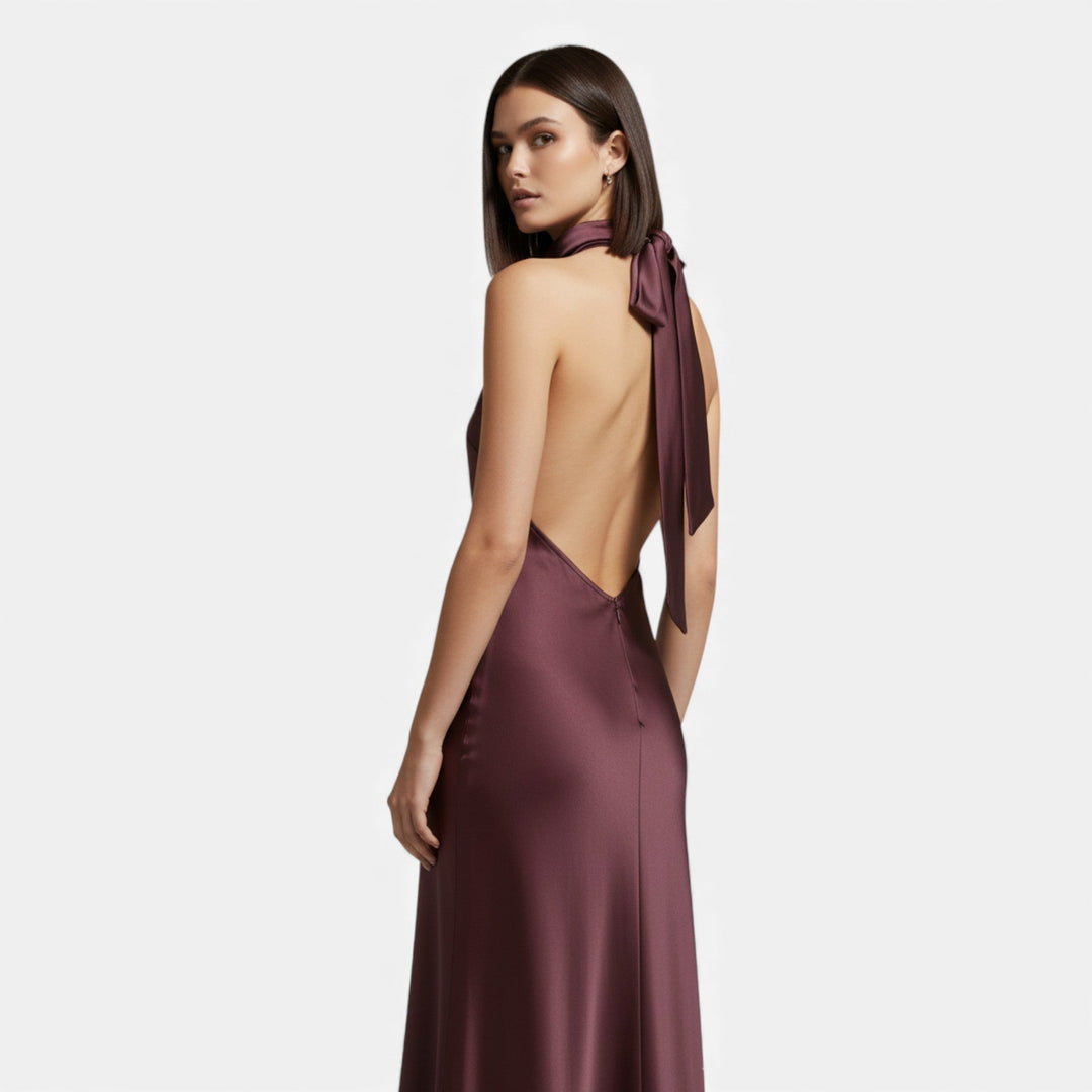 Charles Maison | Women’s Backless Satin Long Dress