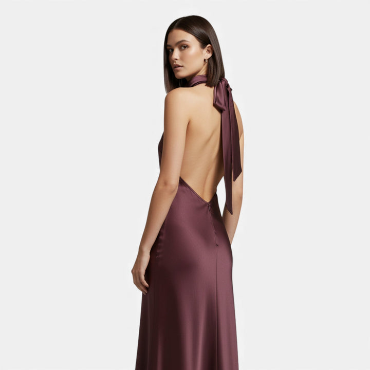 Charles Maison | Women’s Backless Satin Long Dress