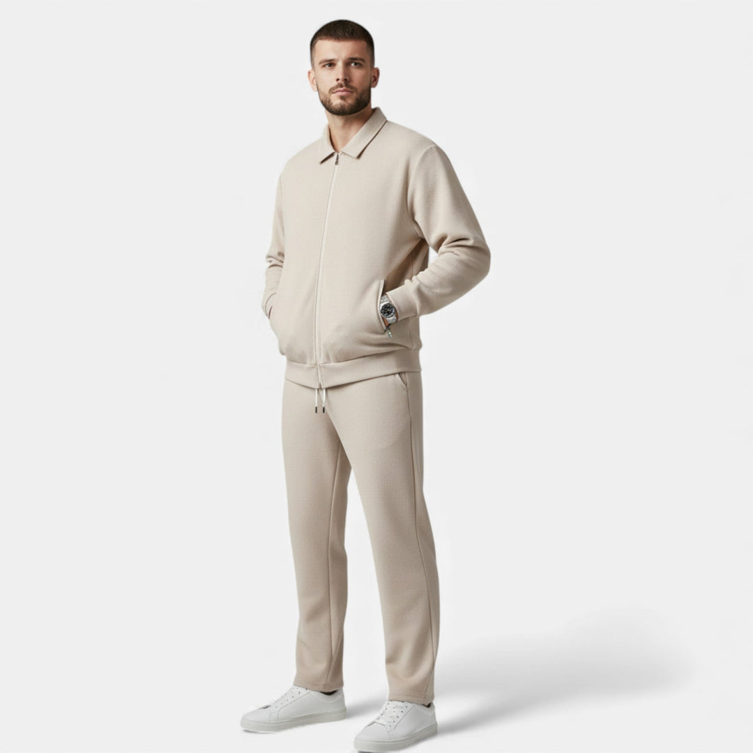 Charles Maison | Men’s 2-Piece Waffle Knit Casual Outfit