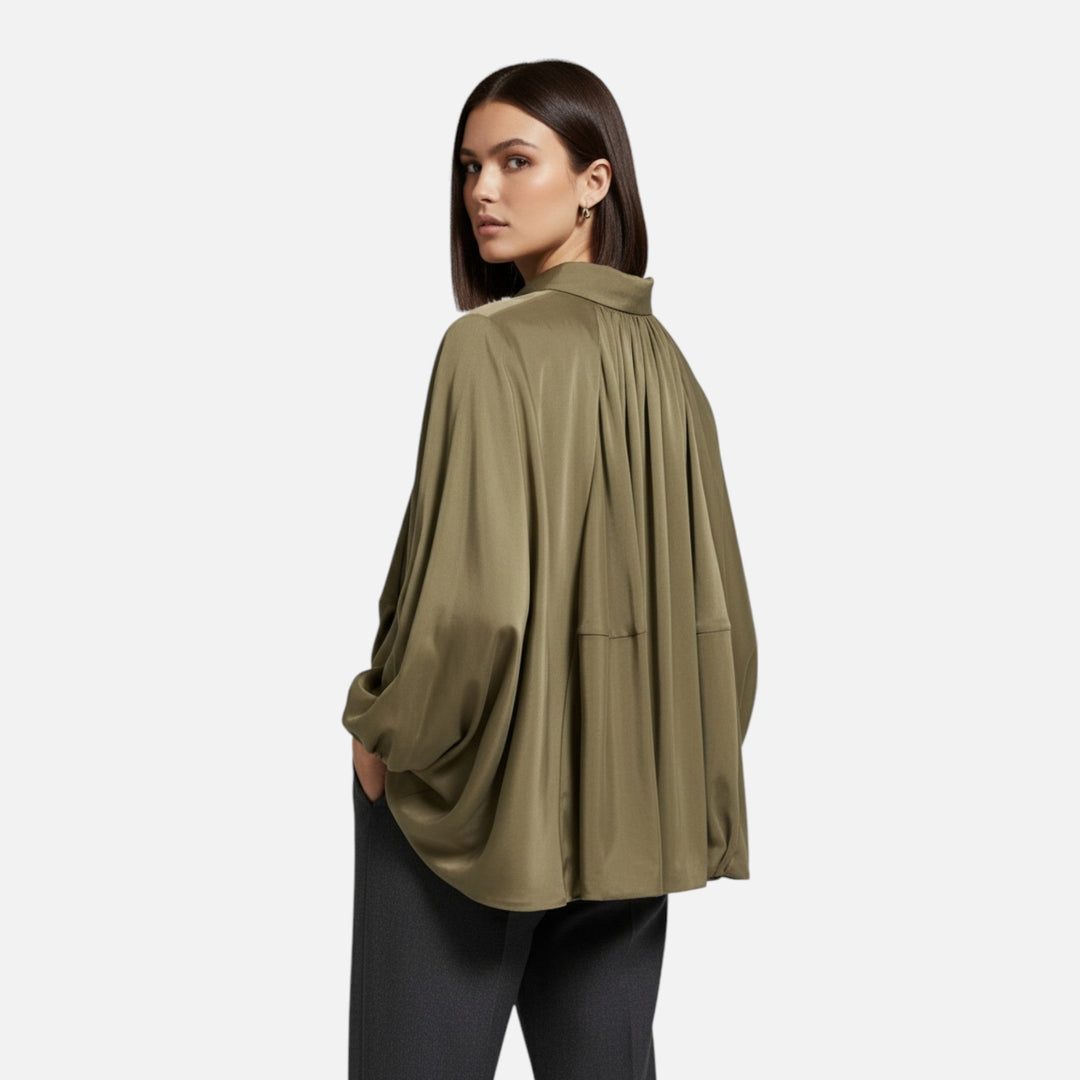 Charles Maison | Women’s Pleated Lapel Blouse