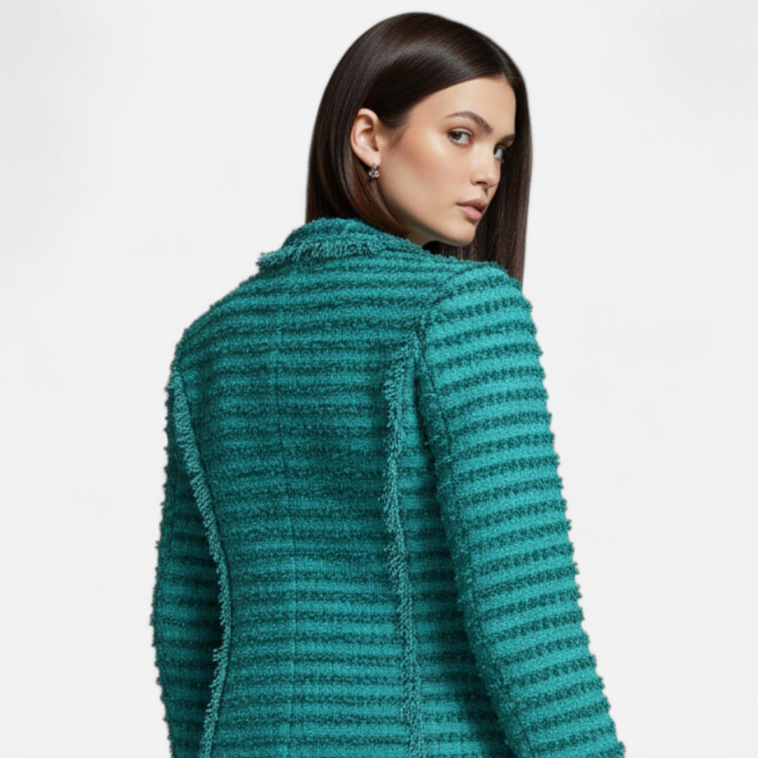 Charles Maison | Women’s Tweed Blazer – Slim Fit with Tassel Fringe