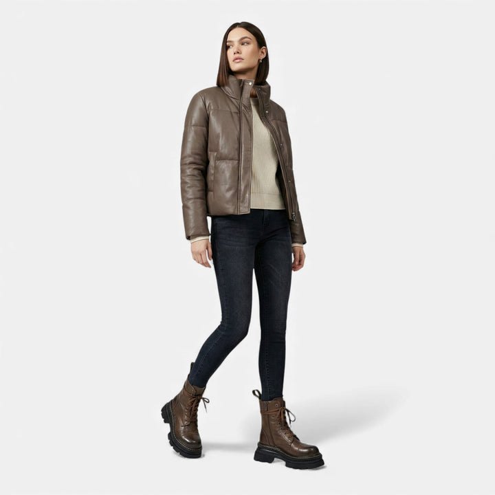 Charles Maison | Women’s Plush-Lined Winter Lace-Up Platform Boots