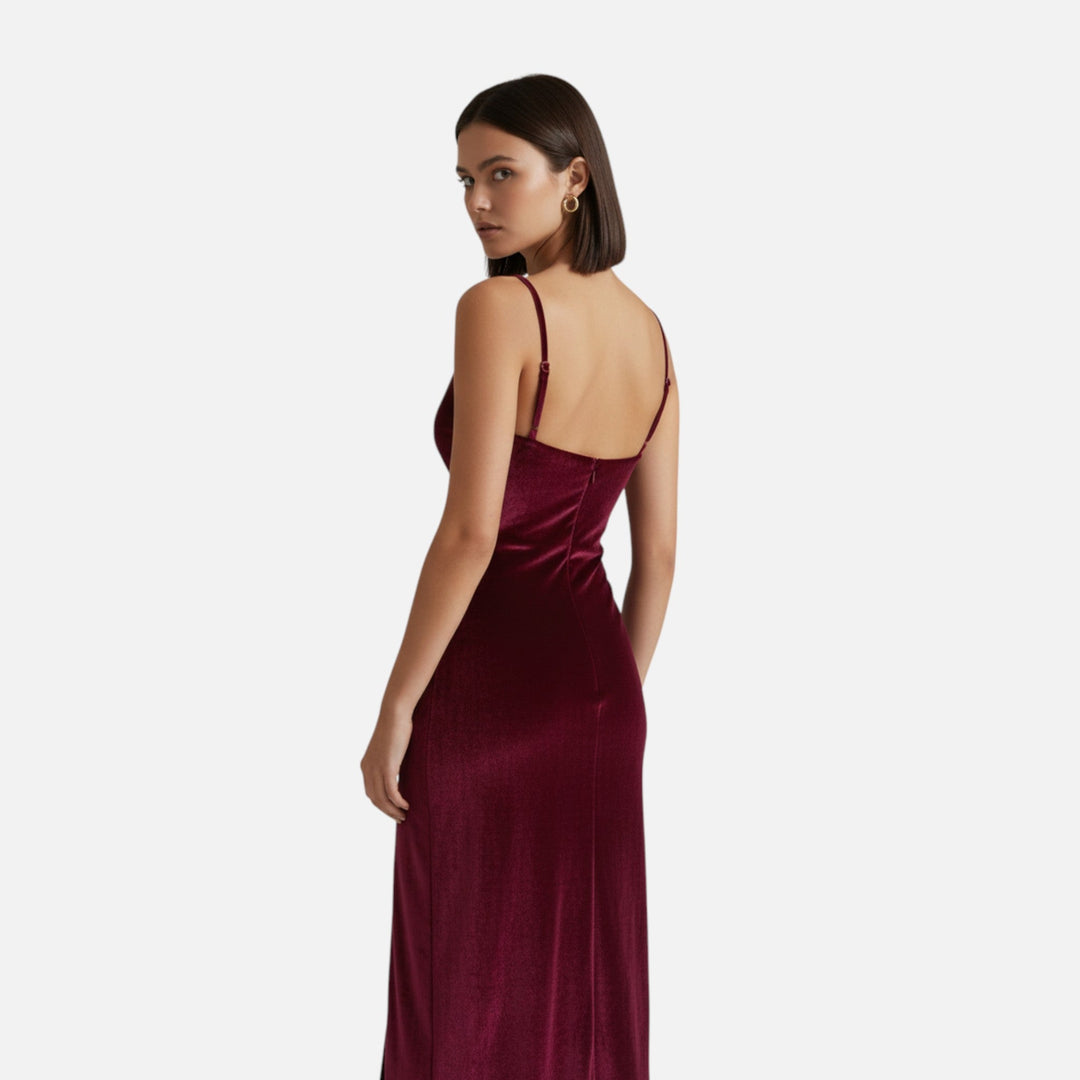 Charles Maison | Women’s Ruched Spaghetti Strap Evening Dress
