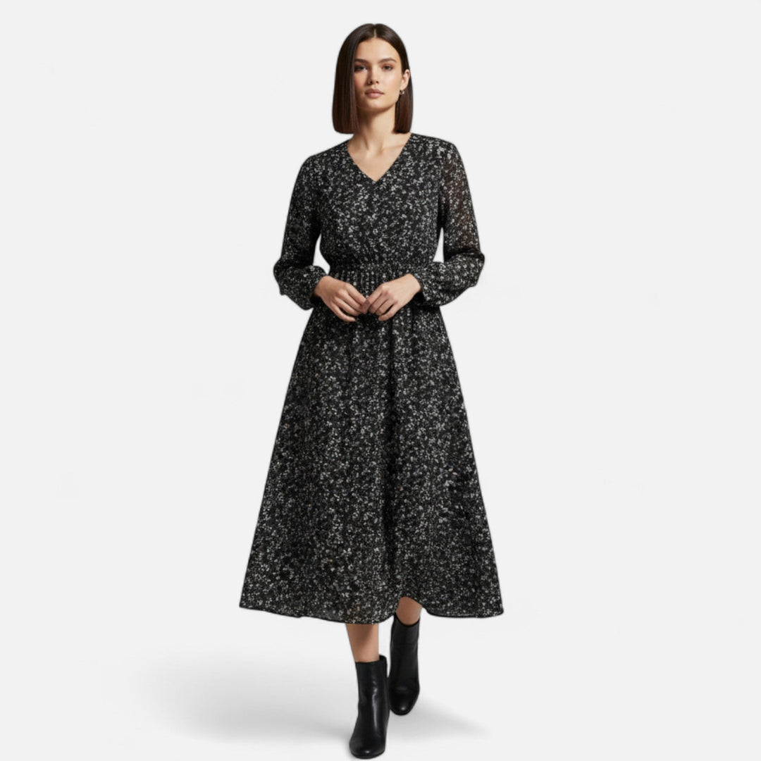 Charles Maison | Women’s Autumn Dress – Chiffon Elegance