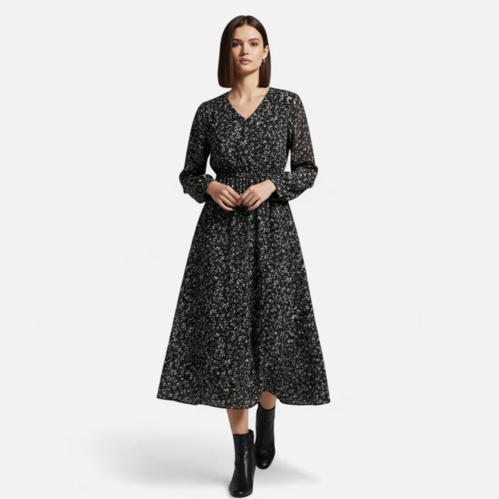 Charles Maison | Women’s Autumn Dress – Chiffon Elegance