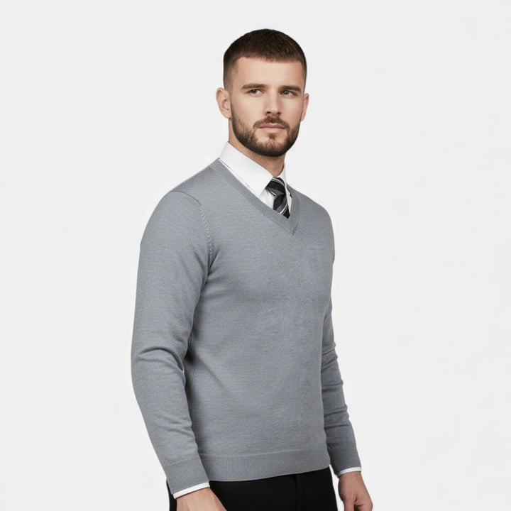 Charles Maison | Men’s V-Neck Knit Sweater for Autumn/Winter