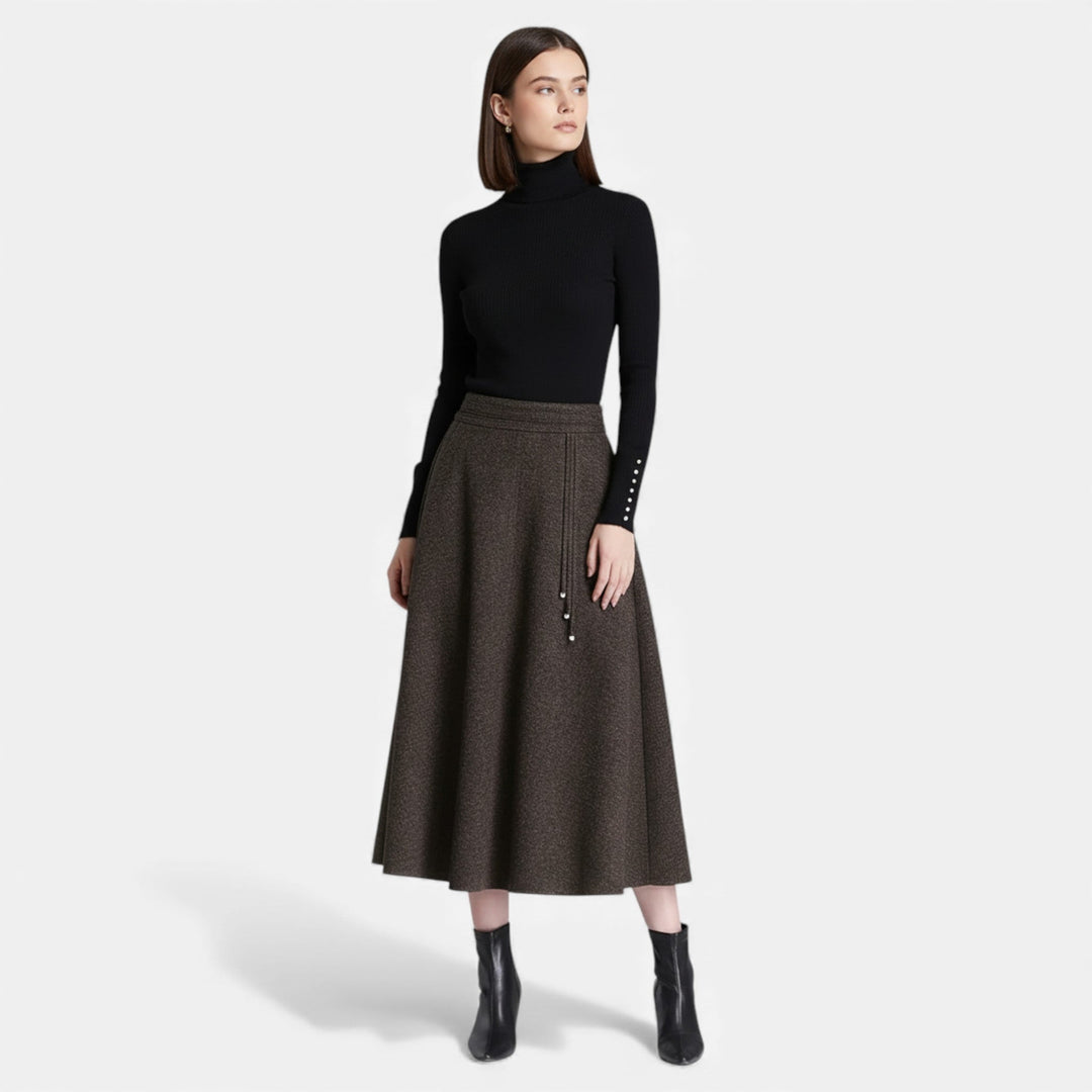 Charles Maison | Women’s Elegant Tweed Skirt with Pockets