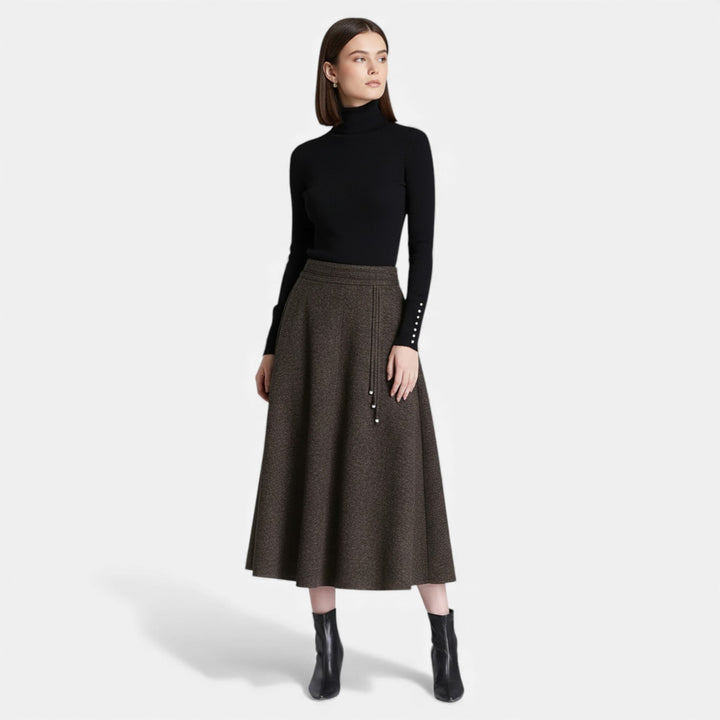 Charles Maison | Women’s Elegant Tweed Skirt with Pockets