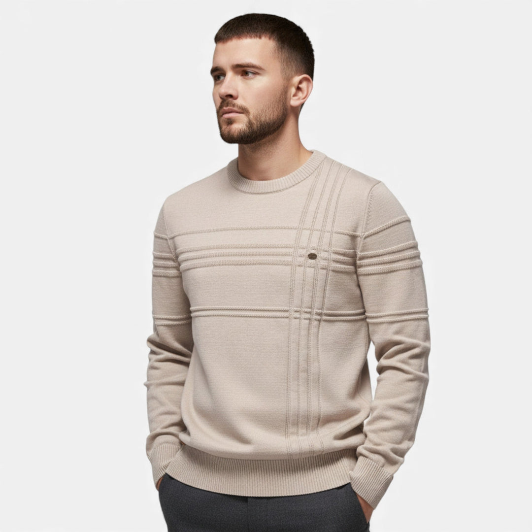Charles Maison | Men’s Slim Fit Structured Knit Sweater