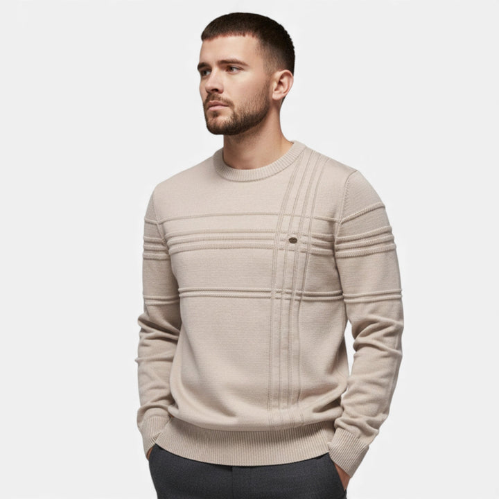 Charles Maison | Men’s Slim Fit Structured Knit Sweater