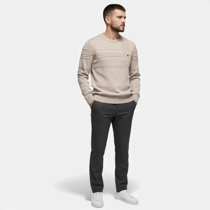Charles Maison | Men’s Slim Fit Structured Knit Sweater