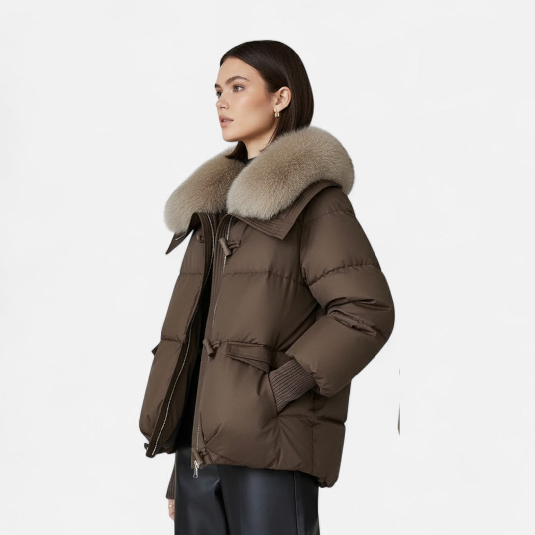 Charles Maison | Women’s Fur-Collar Down Cotton Jacket