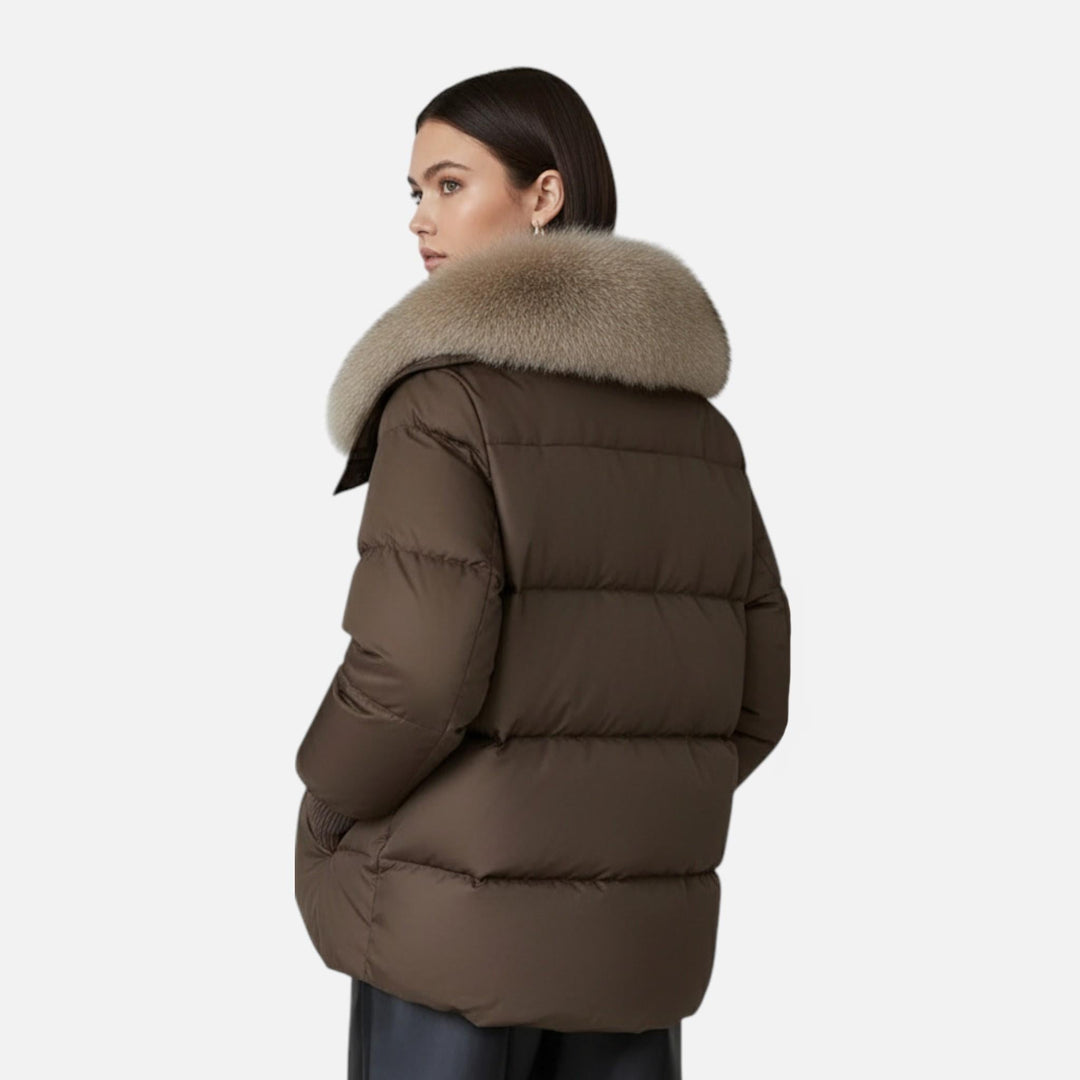 Charles Maison | Women’s Fur-Collar Down Cotton Jacket