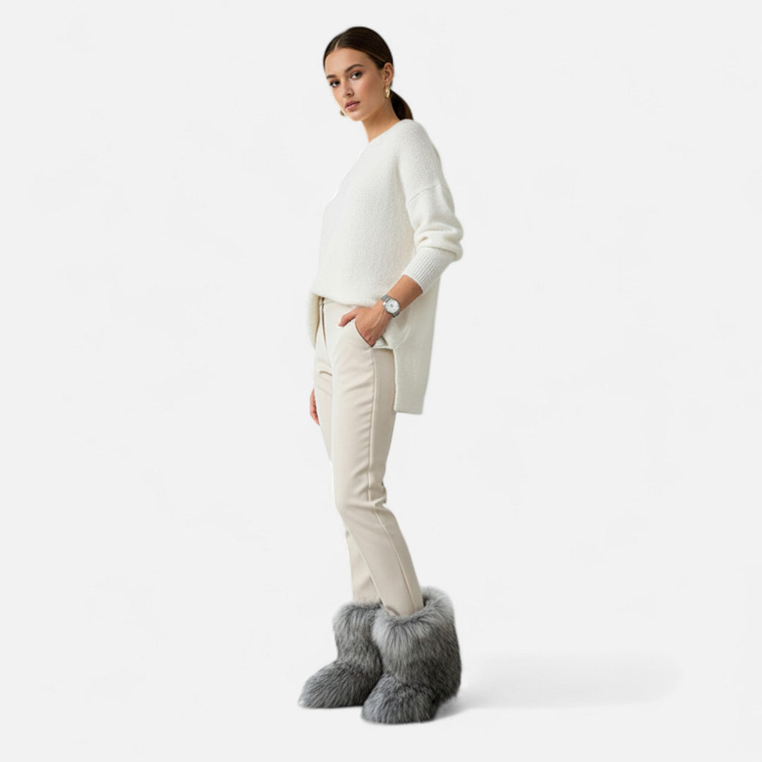Charles Maison | Women’s Faux Fur Boots – Winter Luxe Comfort