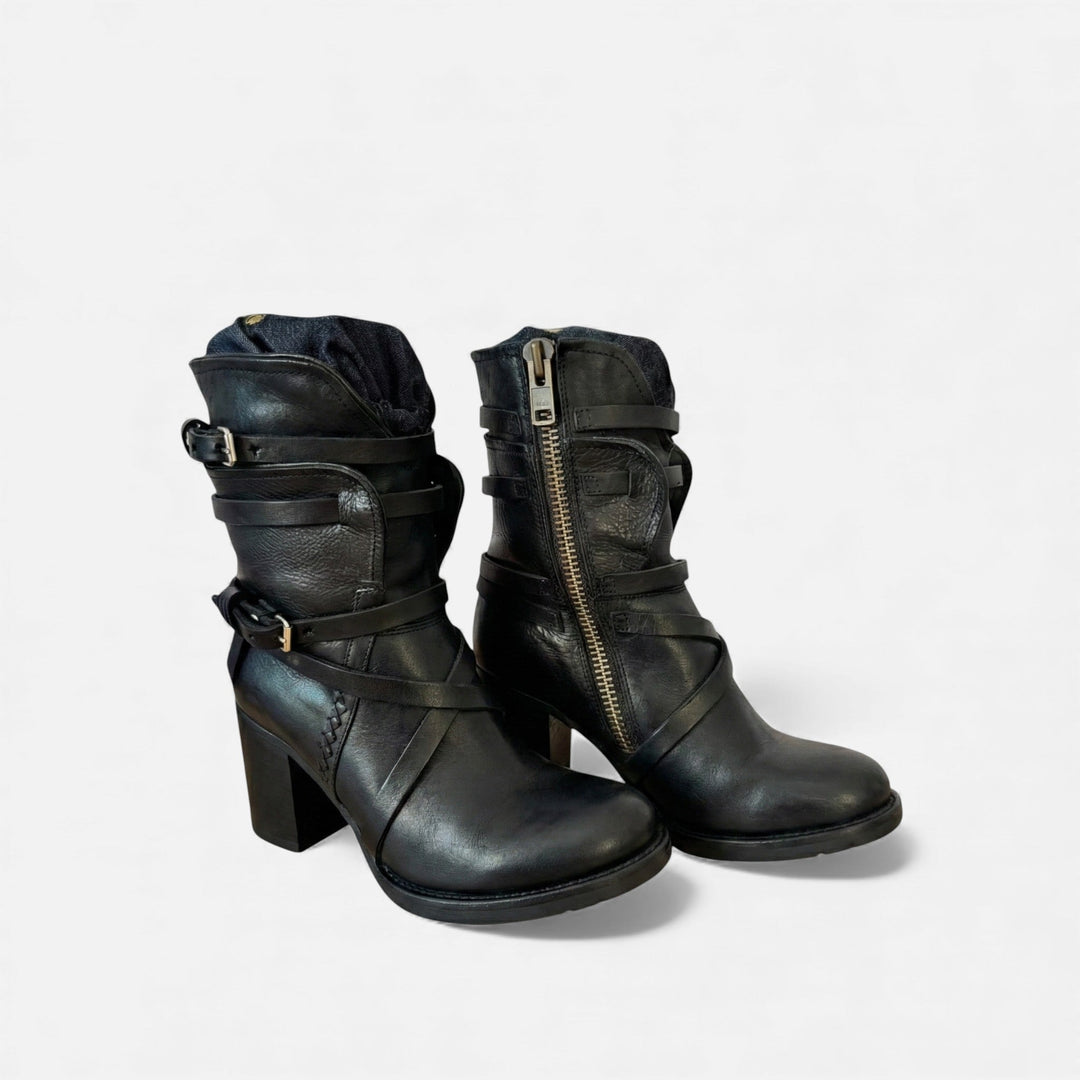 Charles Maison | Women’s Leather High-Knee Boots – Winter Heritage Elegance
