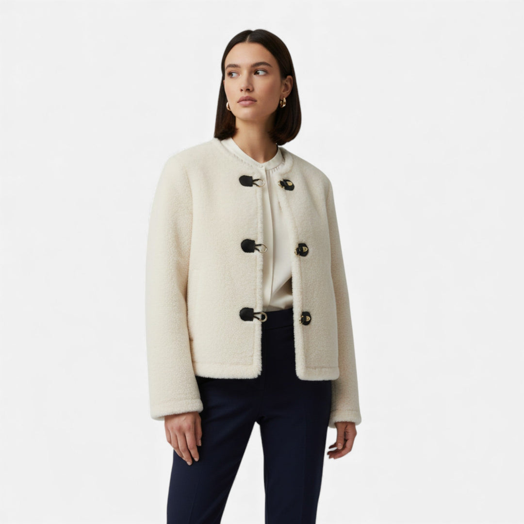 Charles Maison | Women’s Faux Fur Toggle Button Jacket