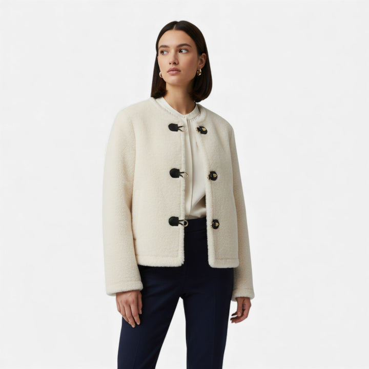 Charles Maison | Women’s Faux Fur Toggle Button Jacket
