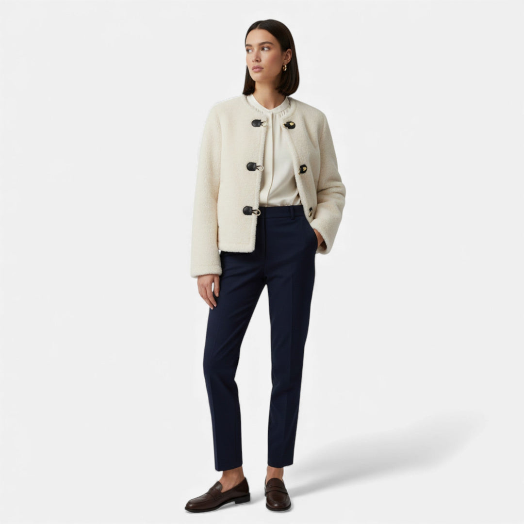 Charles Maison | Women’s Faux Fur Toggle Button Jacket