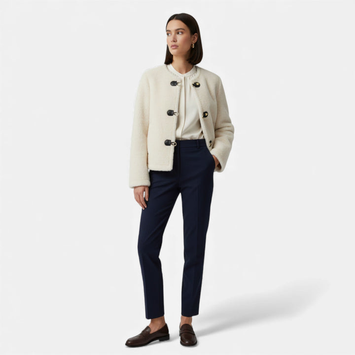 Charles Maison | Women’s Faux Fur Toggle Button Jacket